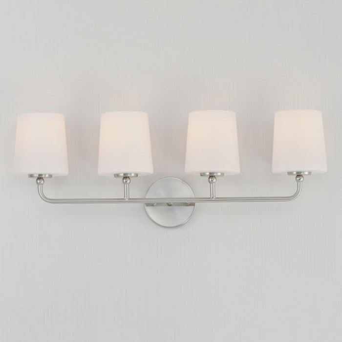 Maxim 12094SWSN Four Light Bath Vanity, Satin Nickel