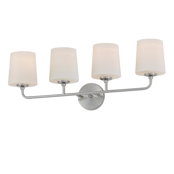 Maxim 12094SWSN Four Light Bath Vanity, Satin Nickel
