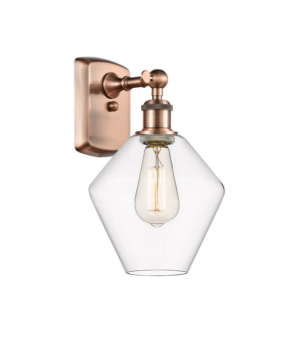 Innovations 516-1W-AC-G652-8 One Light Wall Sconce, Antique Copper