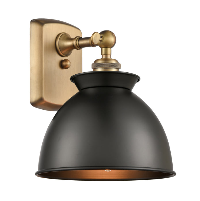 Innovations 516-1W-BB-M14-BK One Light Wall Sconce, Brushed Brass