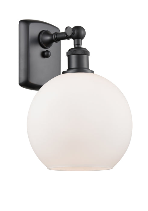 Innovations 516-1W-BK-G121-8 One Light Wall Sconce, Matte Black