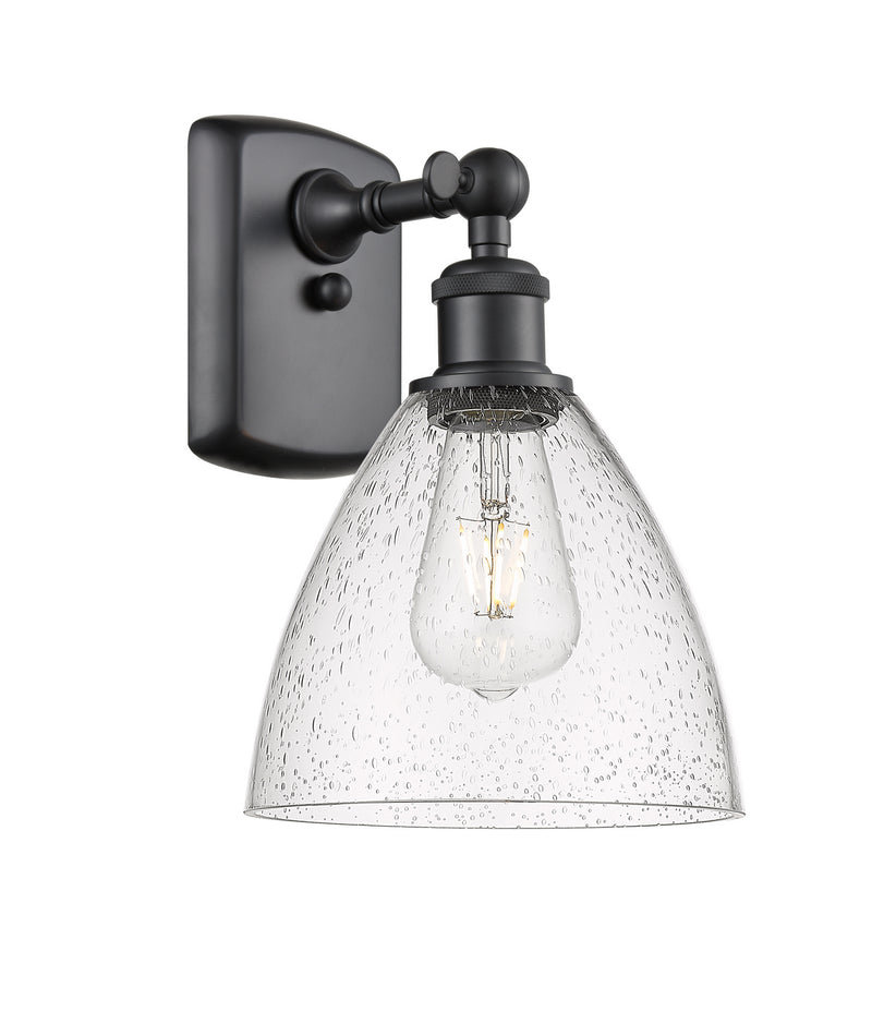 Innovations 516-1W-BK-GBD-754 One Light Wall Sconce, Matte Black