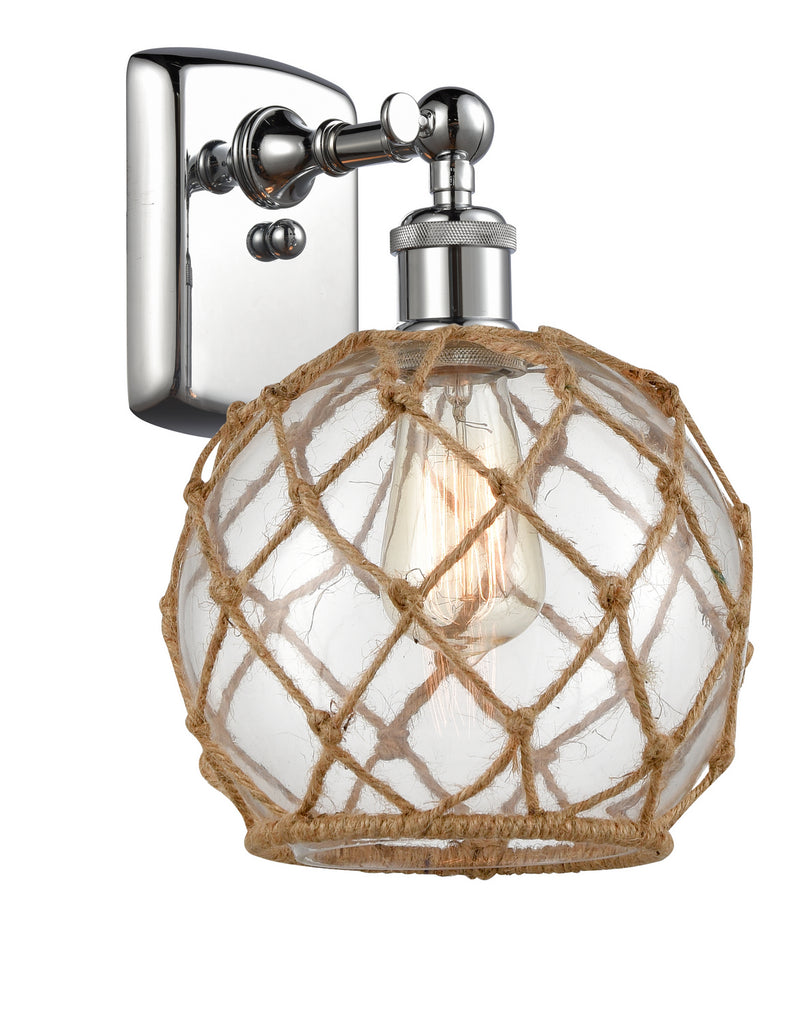 Innovations 516-1W-PC-G122-8RB One Light Wall Sconce, Polished Chrome
