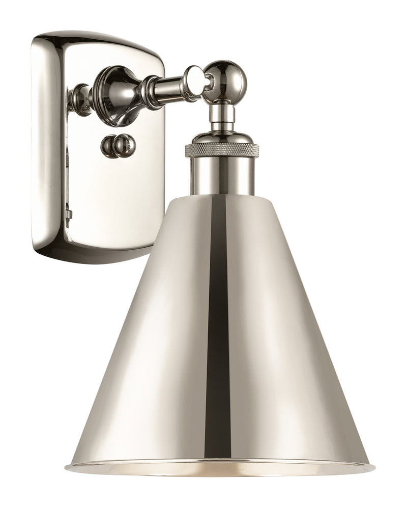 Innovations 516-1W-PN-MBC-8-PN One Light Wall Sconce, Polished Nickel