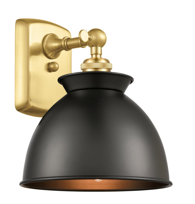 Innovations 516-1W-SG-M14-BK One Light Wall Sconce, Satin Gold