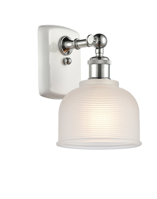 Innovations 516-1W-WPC-G411 One Light Wall Sconce, White Polished Chrome