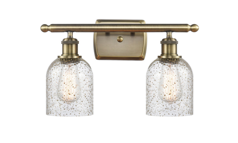 Innovations 516-2W-AB-G259 Two Light Bath Vanity, Antique Brass