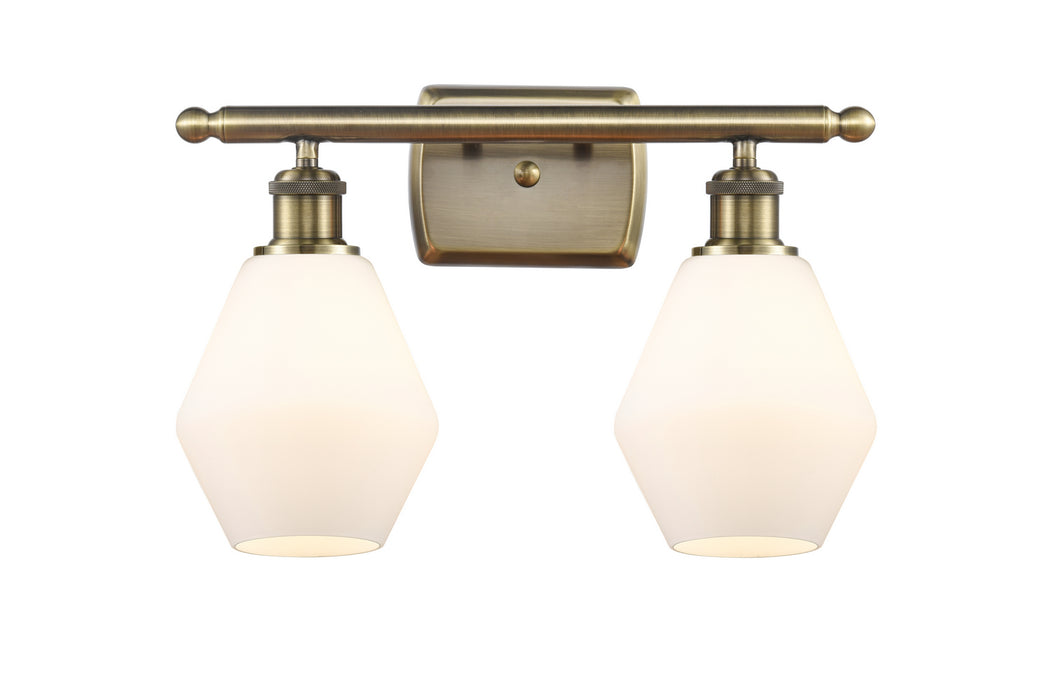 Innovations 516-2W-AB-G651-6-LED LED Bath Vanity, Antique Brass