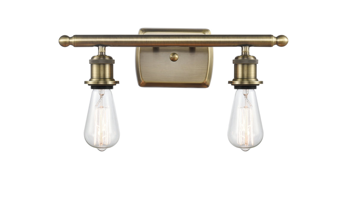 Innovations 516-2W-AB-LED LED Bath Vanity, Antique Brass