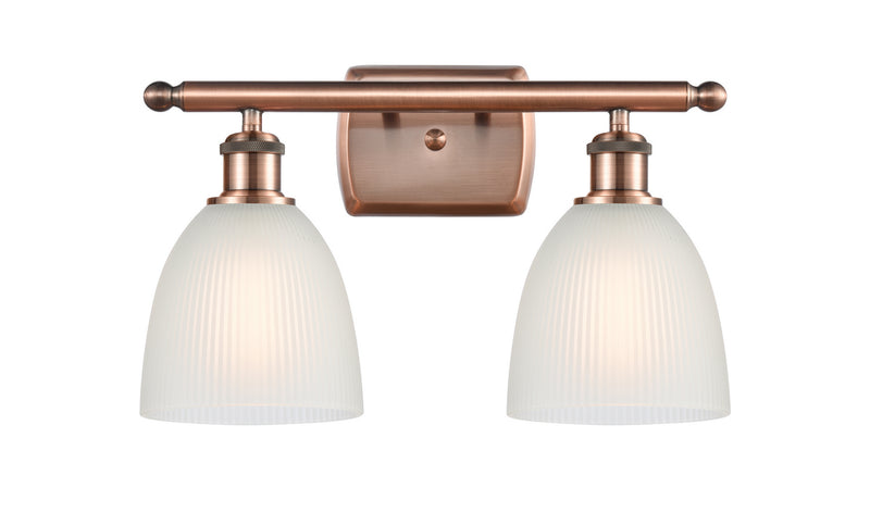 Innovations 516-2W-AC-G381-LED LED Bath Vanity, Antique Copper