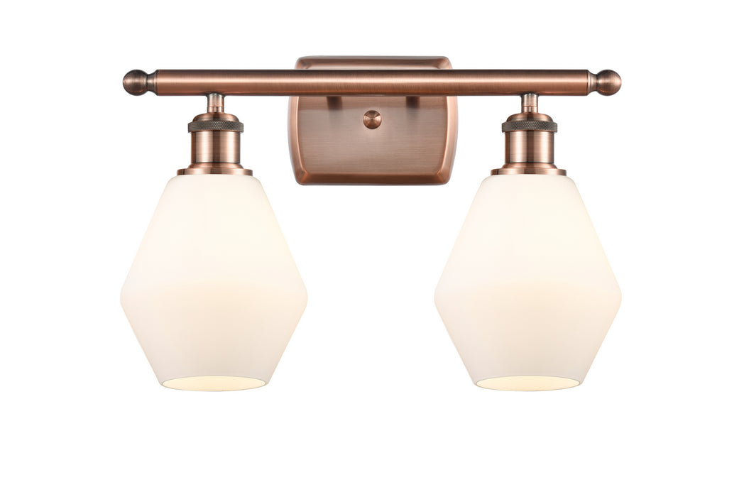 Innovations 516-2W-AC-G651-6 Two Light Bath Vanity, Antique Copper