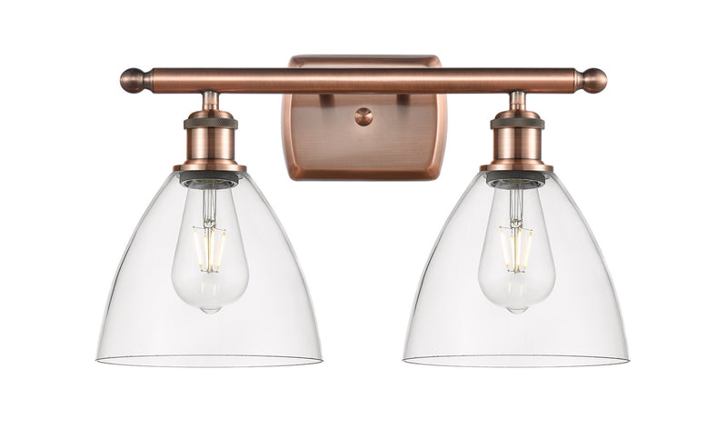 Innovations 516-2W-AC-GBD-752 Two Light Bath Vanity, Antique Copper