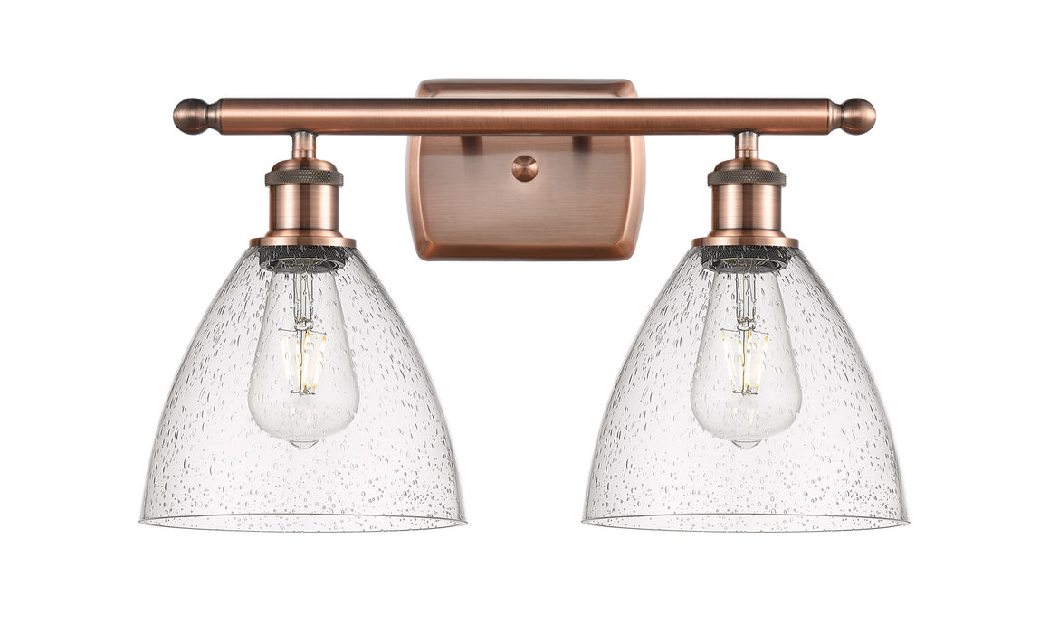 Innovations 516-2W-AC-GBD-754 Two Light Bath Vanity, Antique Copper
