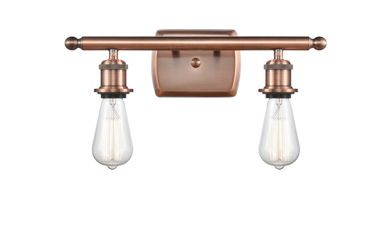 Innovations 516-2W-AC-LED LED Bath Vanity, Antique Copper