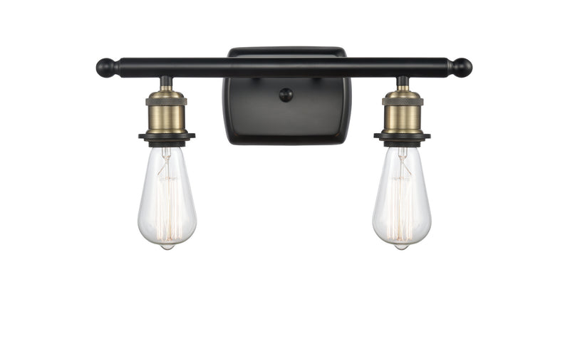 Innovations 516-2W-BAB Two Light Bath Vanity, Black Antique Brass