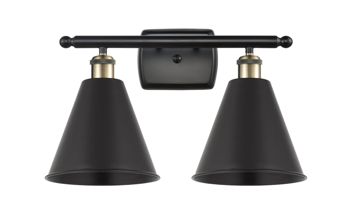 Innovations 516-2W-BAB-MBC-8-BK-LED LED Bath Vanity, Black Antique Brass