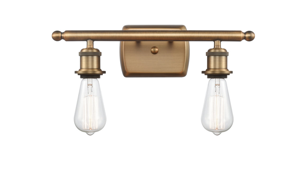 Innovations 516-2W-BB Two Light Bath Vanity, Brushed Brass