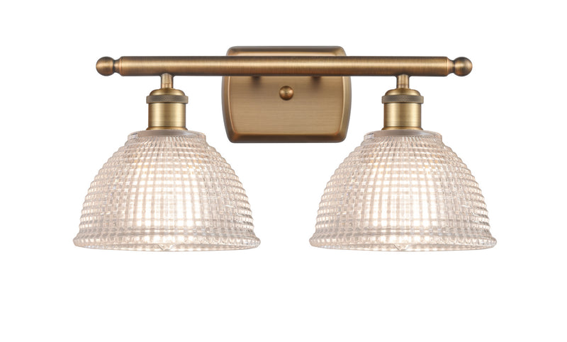 Innovations 516-2W-BB-G422 Two Light Bath Vanity, Brushed Brass