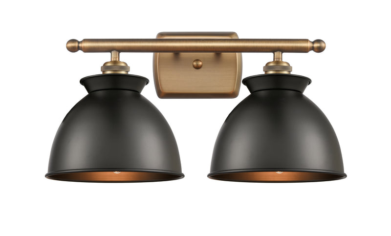 Innovations 516-2W-BB-M14-BK-LED LED Bath Vanity, Brushed Brass
