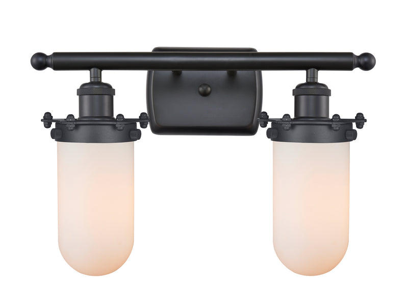 Innovations 516-2W-BK-CE231-W Two Light Bath Vanity, Matte Black