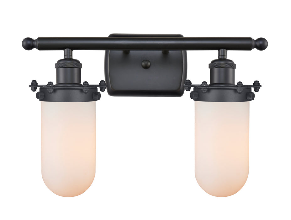 Innovations 516-2W-BK-CE231-W Two Light Bath Vanity, Matte Black