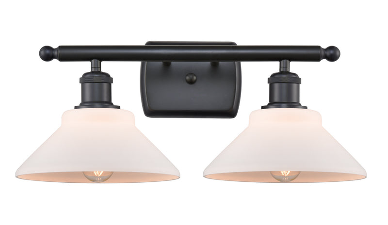 Innovations 516-2W-BK-G131 Two Light Bath Vanity, Matte Black