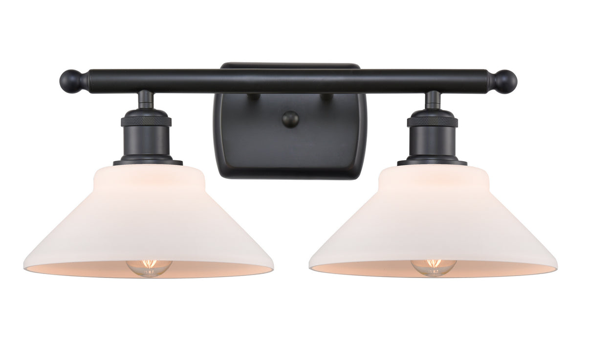 Innovations 516-2W-BK-G131 Two Light Bath Vanity, Matte Black