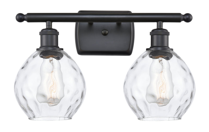 Innovations 516-2W-BK-G362 Two Light Bath Vanity, Matte Black