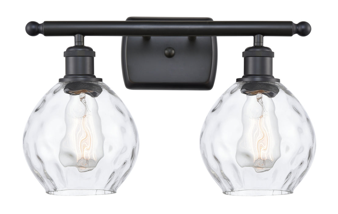 Innovations 516-2W-BK-G362 Two Light Bath Vanity, Matte Black