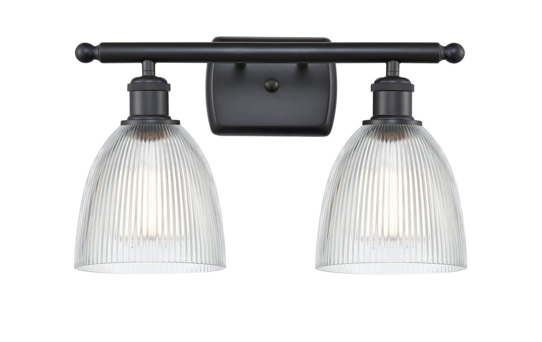 Innovations 516-2W-BK-G382 Two Light Bath Vanity, Matte Black