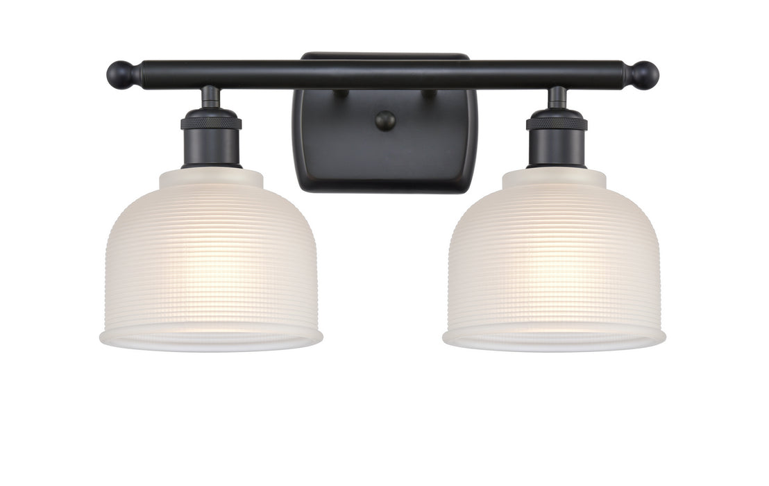 Innovations 516-2W-BK-G411 Two Light Bath Vanity, Matte Black