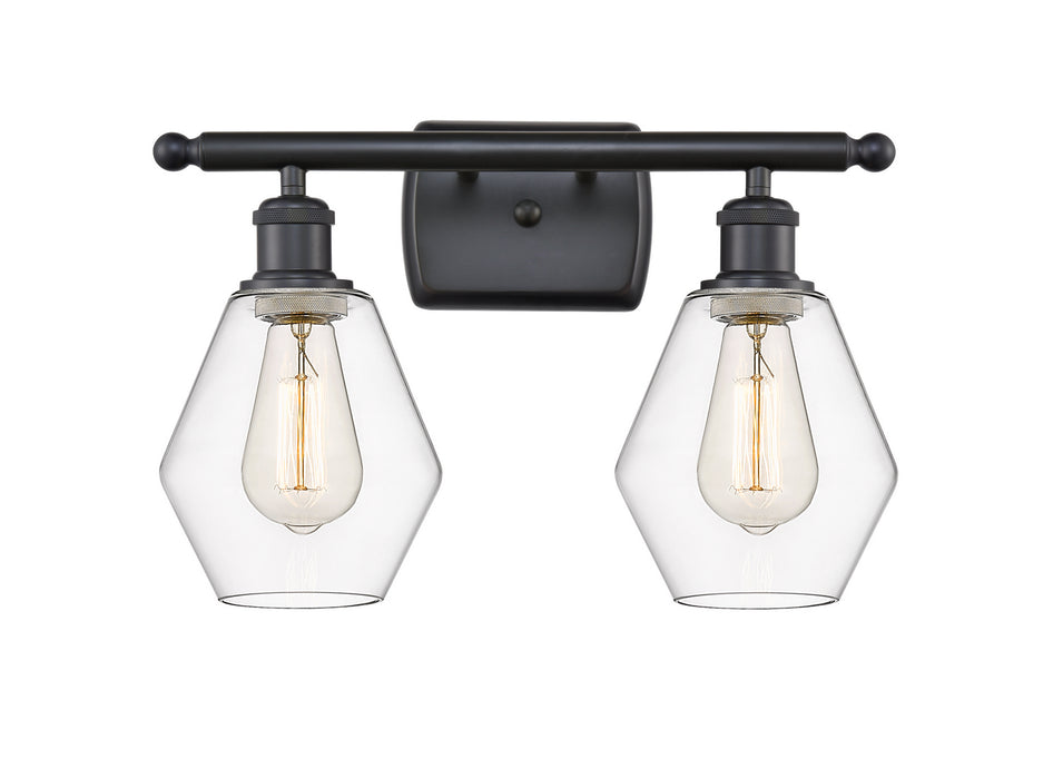 Innovations 516-2W-BK-G652-6 Two Light Bath Vanity, Matte Black