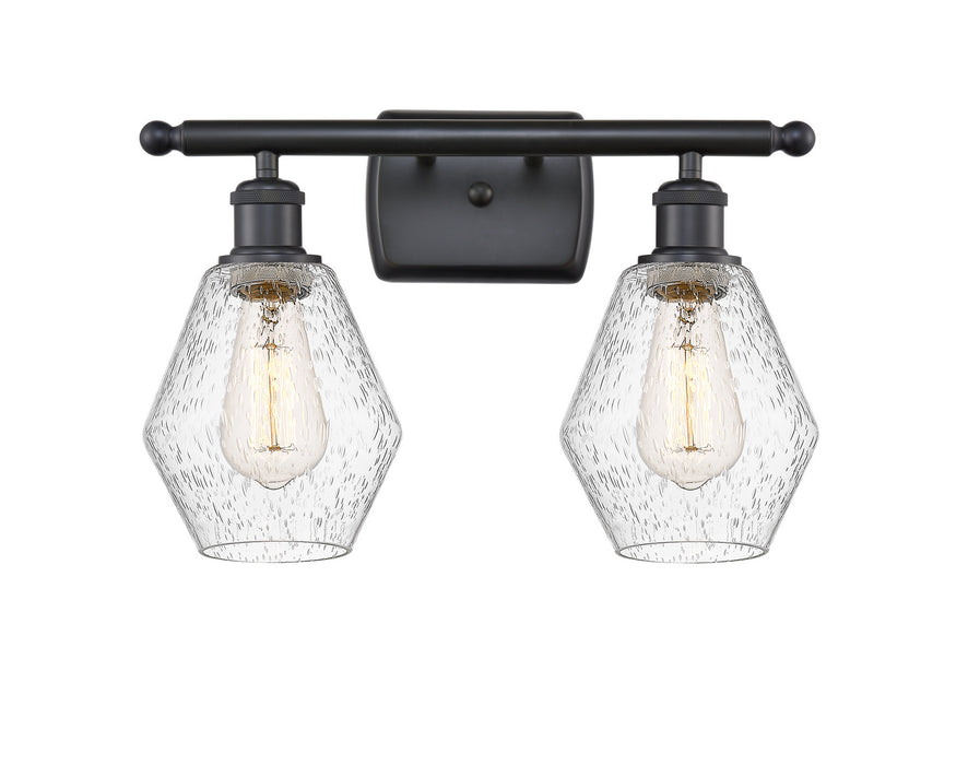 Innovations 516-2W-BK-G654-6 Two Light Bath Vanity, Matte Black