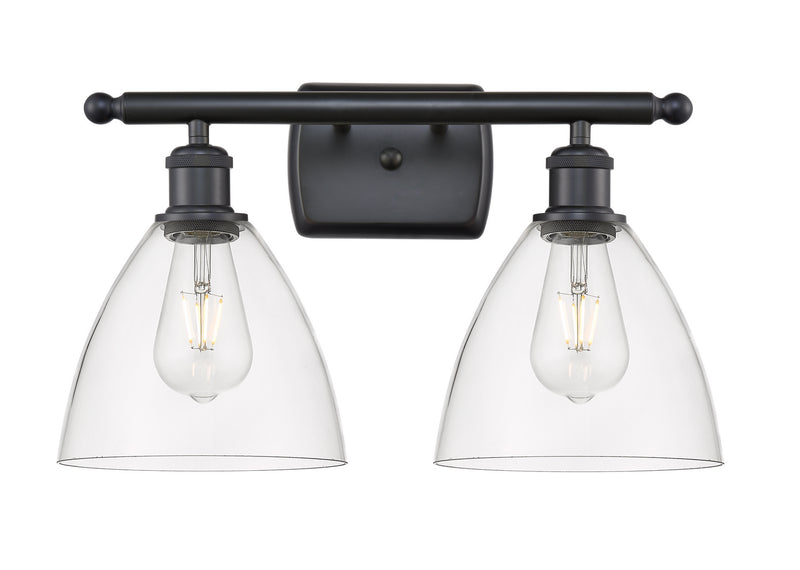 Innovations 516-2W-BK-GBD-752 Two Light Bath Vanity, Matte Black