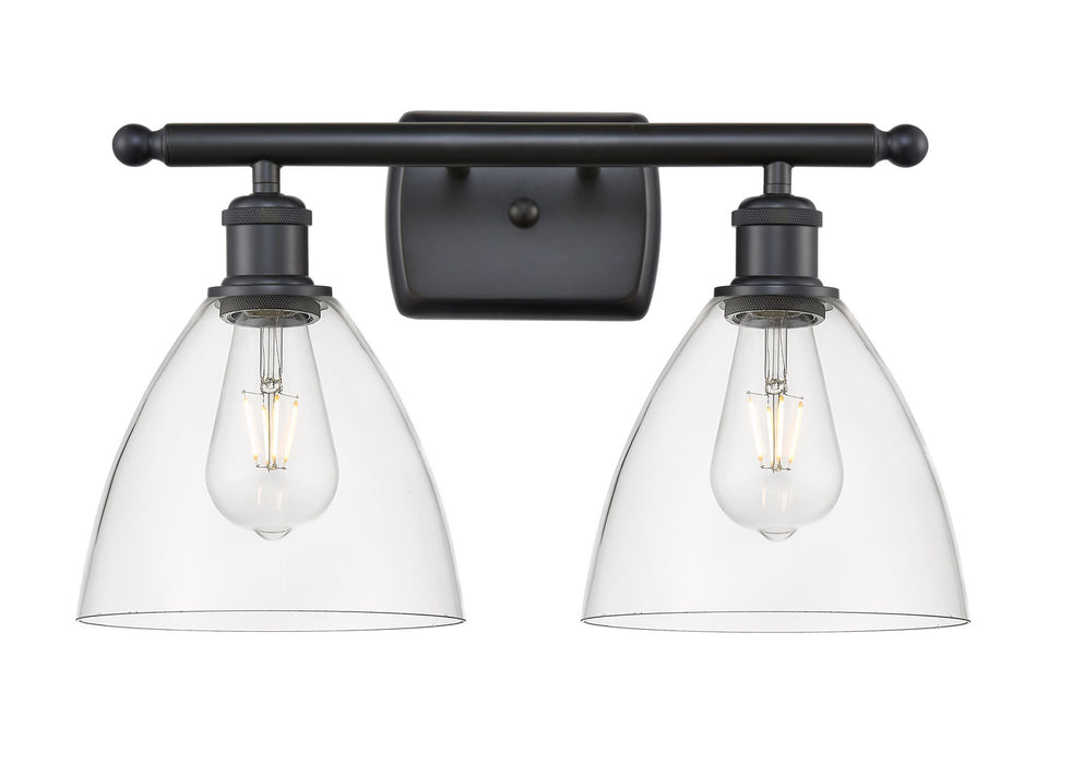 Innovations 516-2W-BK-GBD-752 Two Light Bath Vanity, Matte Black