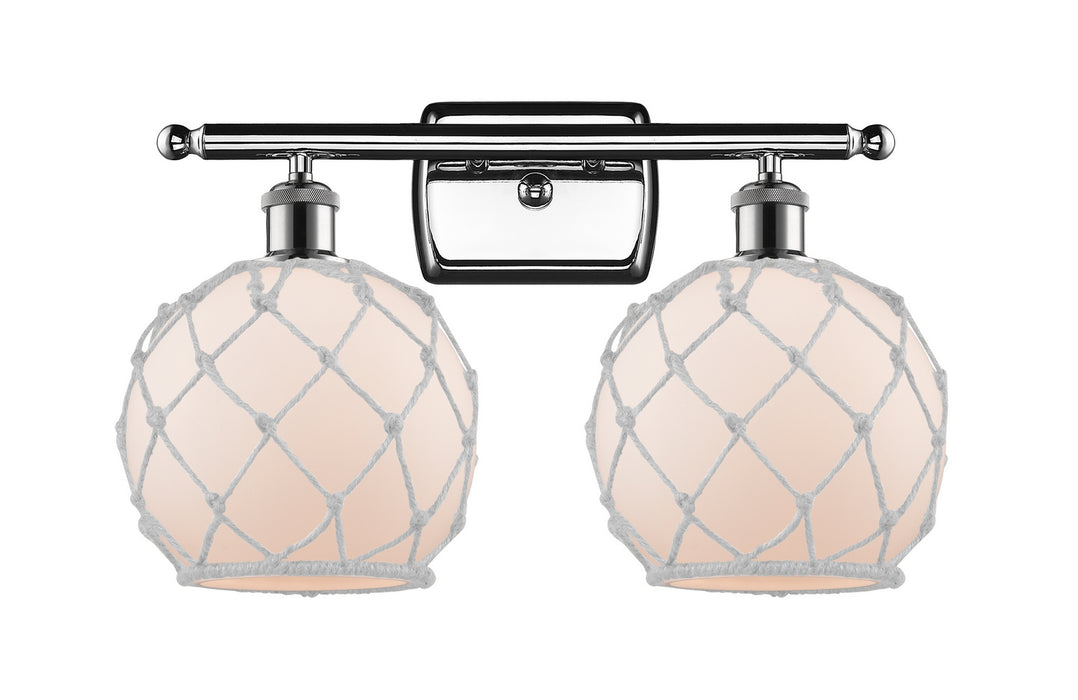 Innovations 516-2W-PC-G121-8RW Two Light Bath Vanity, Polished Chrome