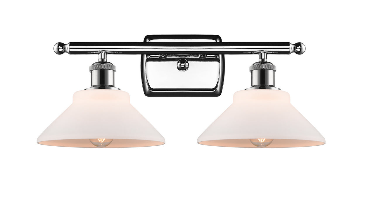 Innovations 516-2W-PC-G131 Two Light Bath Vanity, Polished Chrome