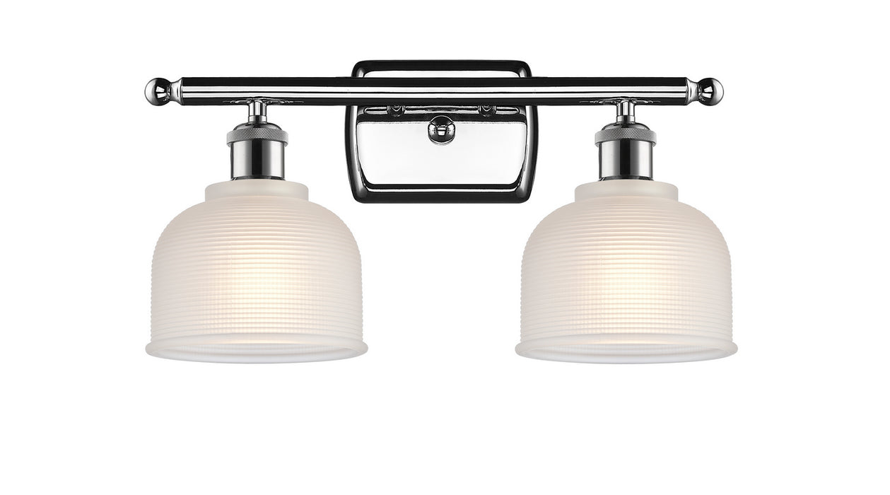 Innovations 516-2W-PC-G411 Two Light Bath Vanity, Polished Chrome