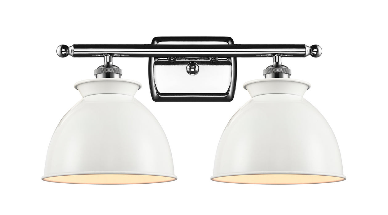Innovations 516-2W-PC-M14-W Two Light Bath Vanity, Polished Chrome
