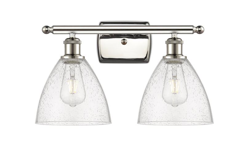 Innovations 516-2W-PN-GBD-754 Two Light Bath Vanity, Polished Nickel