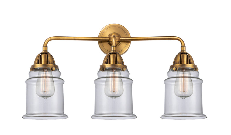 Innovations 288-3W-BB-G182 Three Light Bath Vanity, Brushed Brass