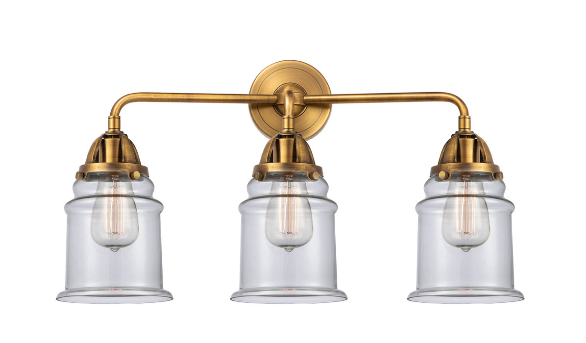 Innovations 288-3W-BB-G182 Three Light Bath Vanity, Brushed Brass
