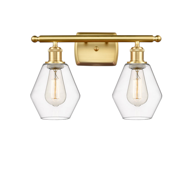 Innovations 516-2W-SG-G652-6 Two Light Bath Vanity, Satin Gold