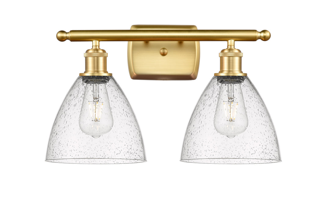 Innovations 516-2W-SG-GBD-754 Two Light Bath Vanity, Satin Gold