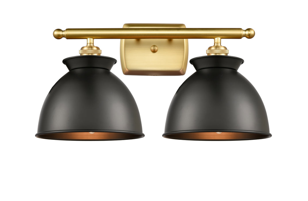 Innovations 516-2W-SG-M14-BK Two Light Bath Vanity, Satin Gold