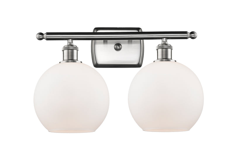 Innovations 516-2W-SN-G121-8 Two Light Bath Vanity, Brushed Satin Nickel