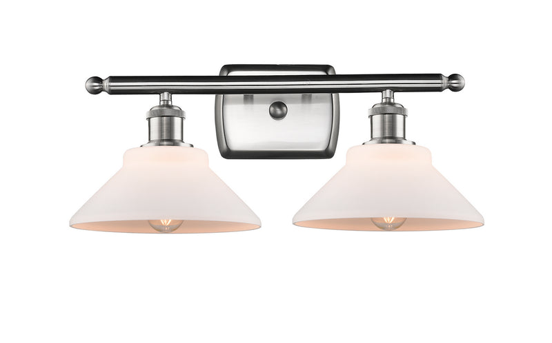 Innovations 516-2W-SN-G131 Two Light Bath Vanity, Brushed Satin Nickel