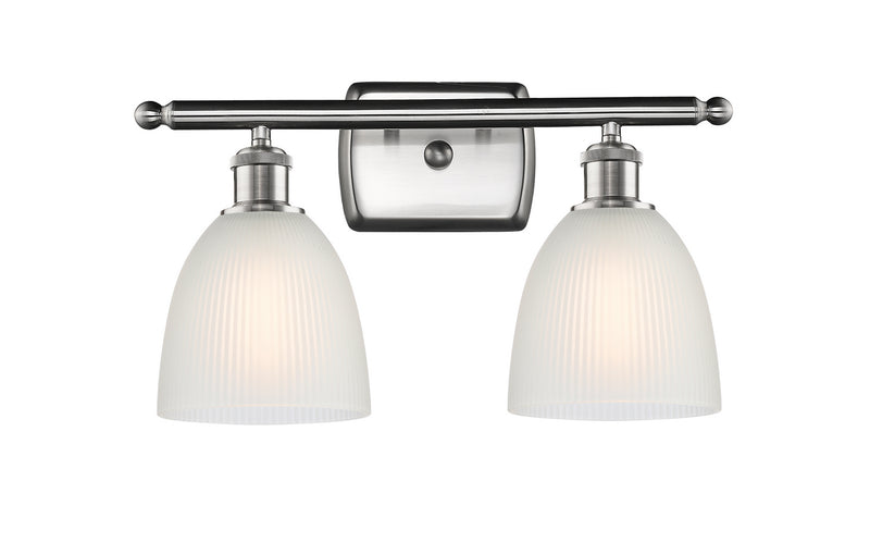 Innovations 516-2W-SN-G381 Two Light Bath Vanity, Brushed Satin Nickel