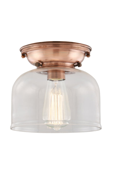 Innovations 623-1F-AC-G72 One Light Flush Mount, Antique Copper