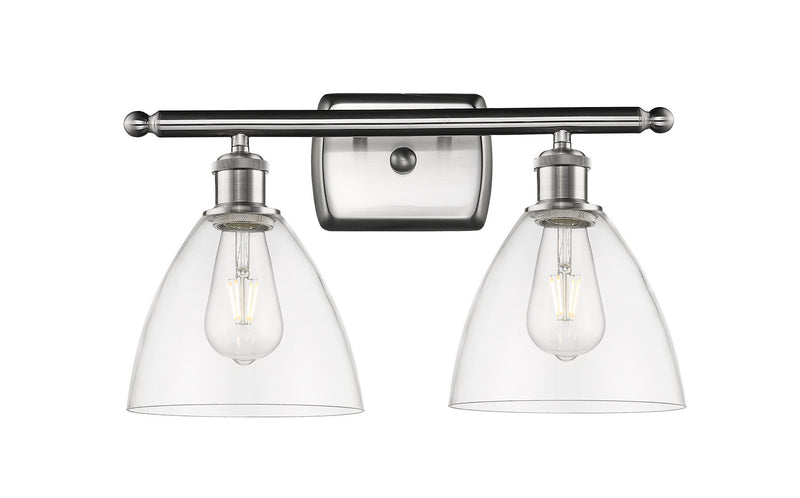 Innovations 516-2W-SN-GBD-752 Two Light Bath Vanity, Brushed Satin Nickel